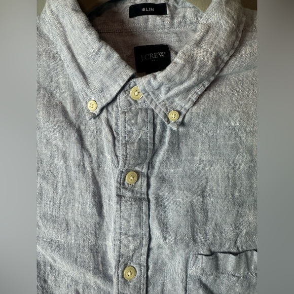J.Crew Slim Fit Button-Down Shirt Men’s Size L Light Blue - Picture 7 of 7